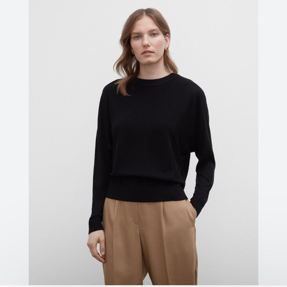 Club Monaco 100% Merino Wool Crewneck Sweater Black Size XS Academia, Minimalist - Picture 1 of 11